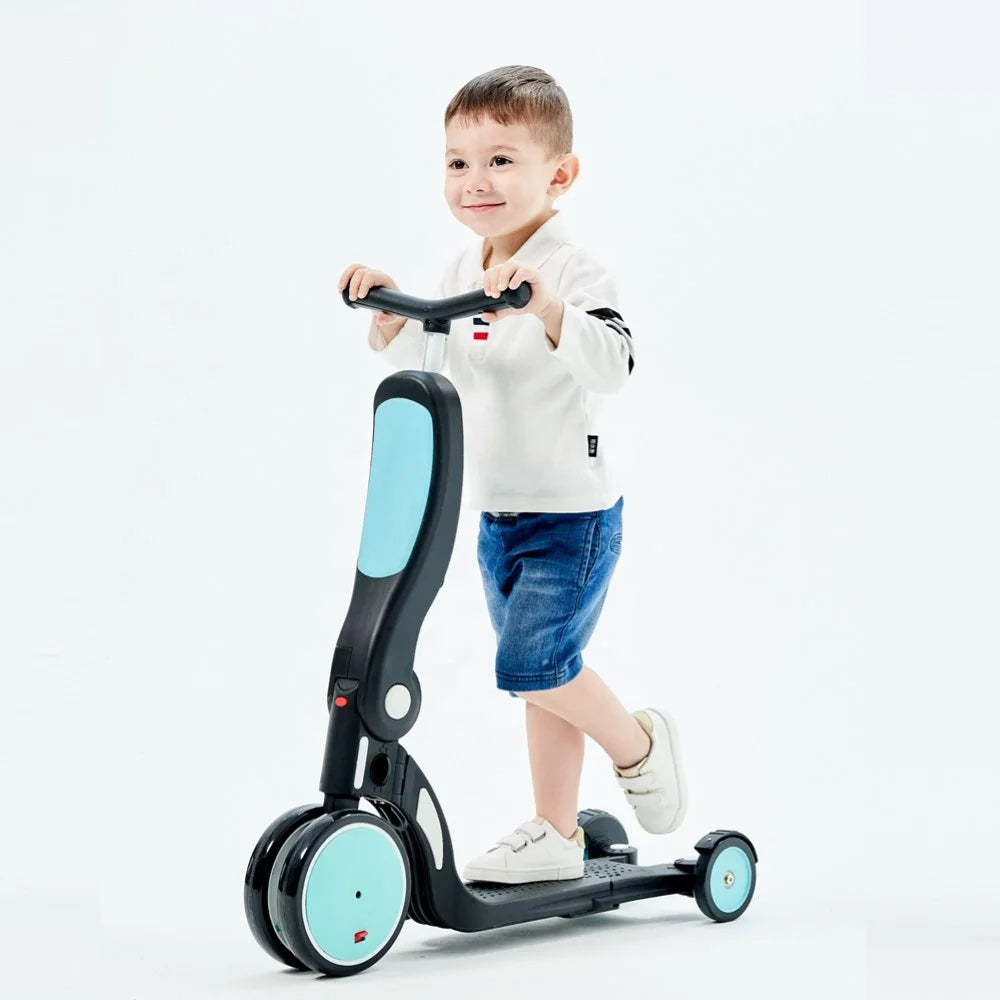 Scooters de 3 ruedas plegable 5 en 1 para niños.