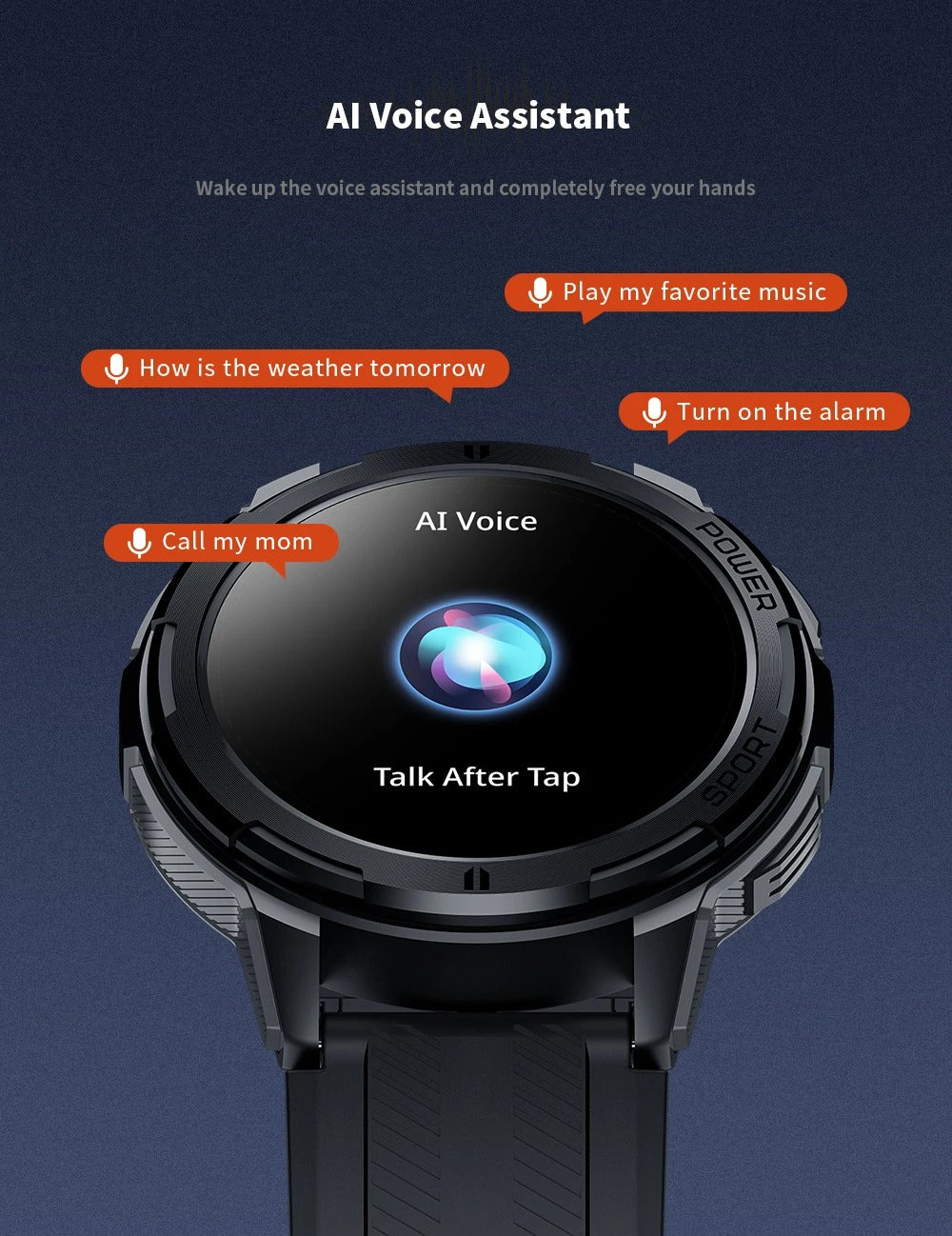 Reloj inteligente AMOLED  C25 BT Call 100. Estilo Sport